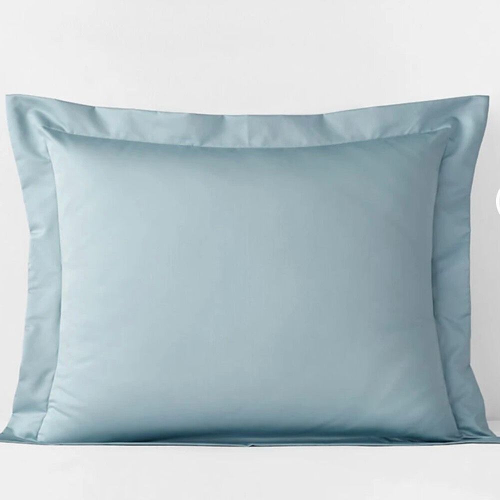 Company Store Legends Hotel Supima Sateen Wrinkle-Free Cloud Blue Sham NWT King